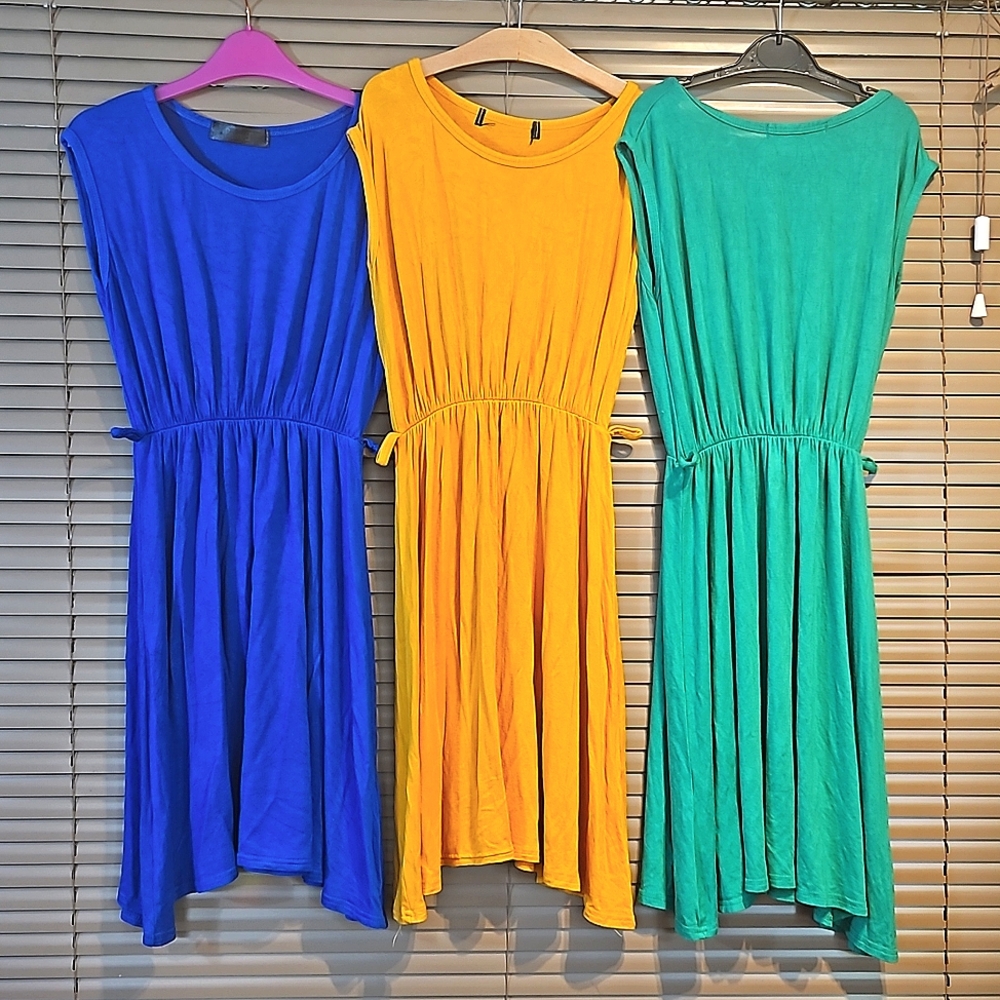 3 girls' summer dresses 11-12 yrs girl bundle, stretch will fit younger / older - Picture 3 of 12